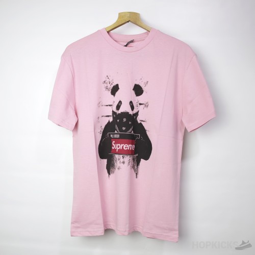 Supreme Wanted Panda Soft Pink T-Shirt